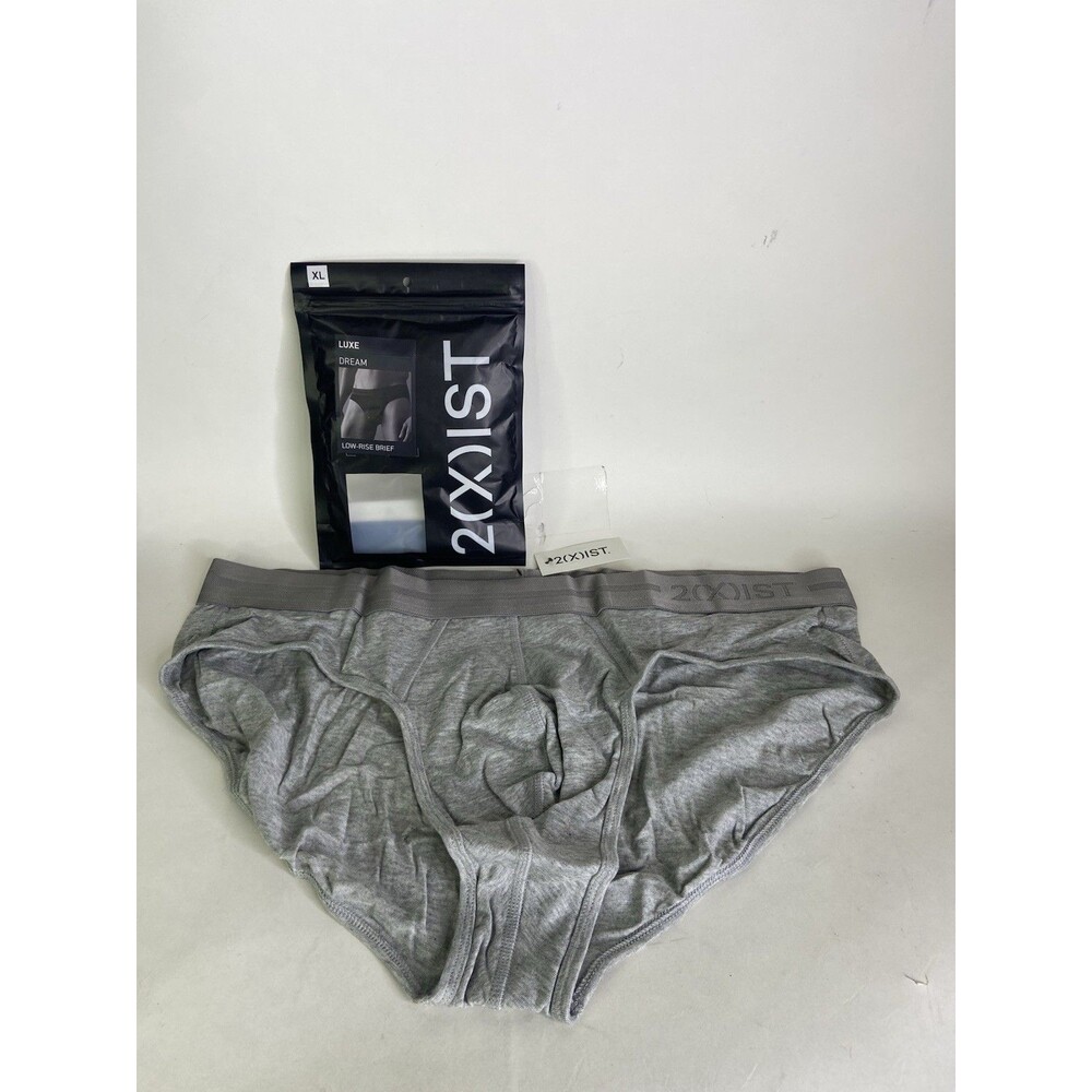2xist Luxe Dream Low Rise Brief Underwear Heather Gray Mens Size XL